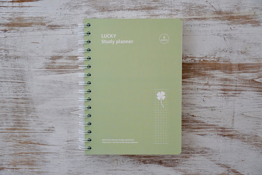 Lucky Study Planner — 6-Month A5 Study Planner with Hidden Clovers