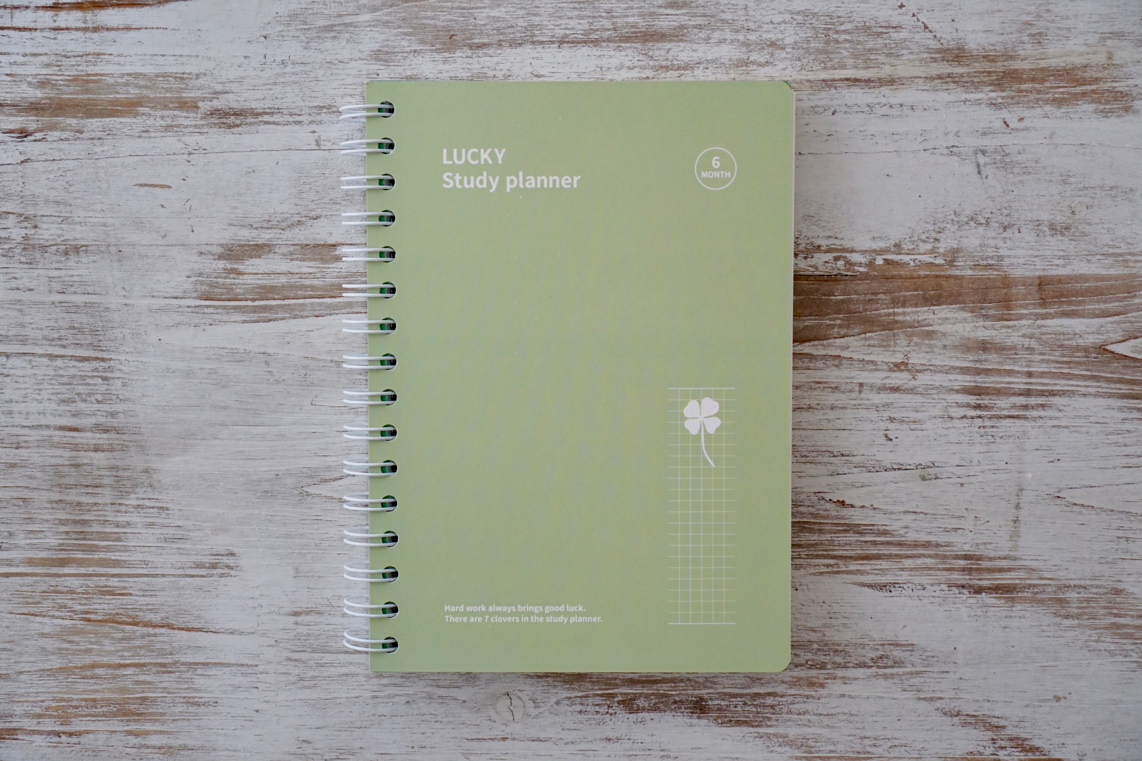 Lucky Study Planner — 6-Month A5 Study Planner with Hidden Clovers