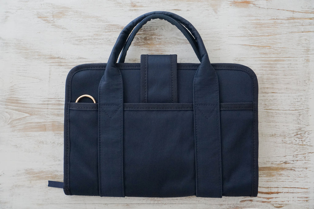 Waterproof bookbag, Men's bookbag, Book bags for adults, Handbag for books, Navy Blue