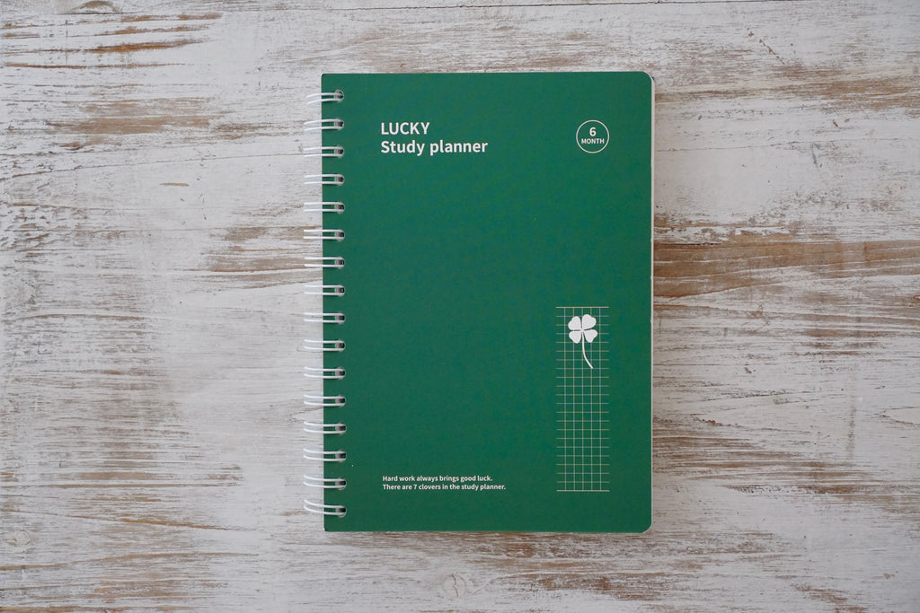 Lucky Study Planner — 6-Month A5 Study Planner with Hidden Clovers