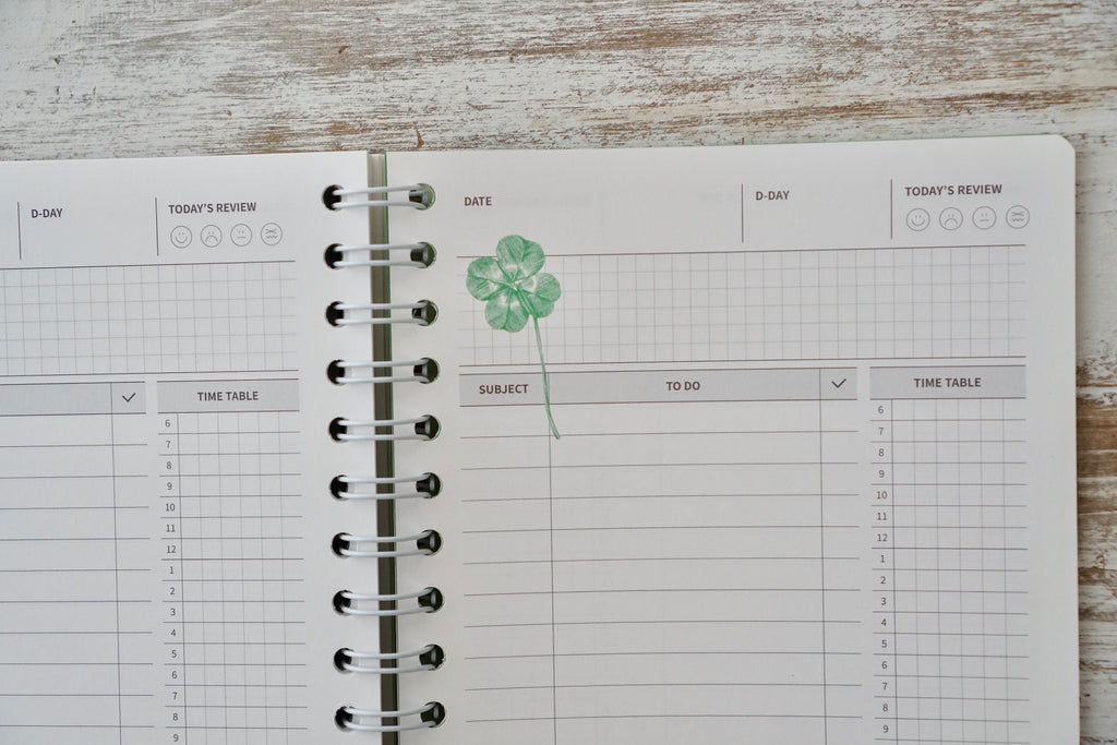 Lucky Study Planner — 6-Month A5 Study Planner with Hidden Clovers