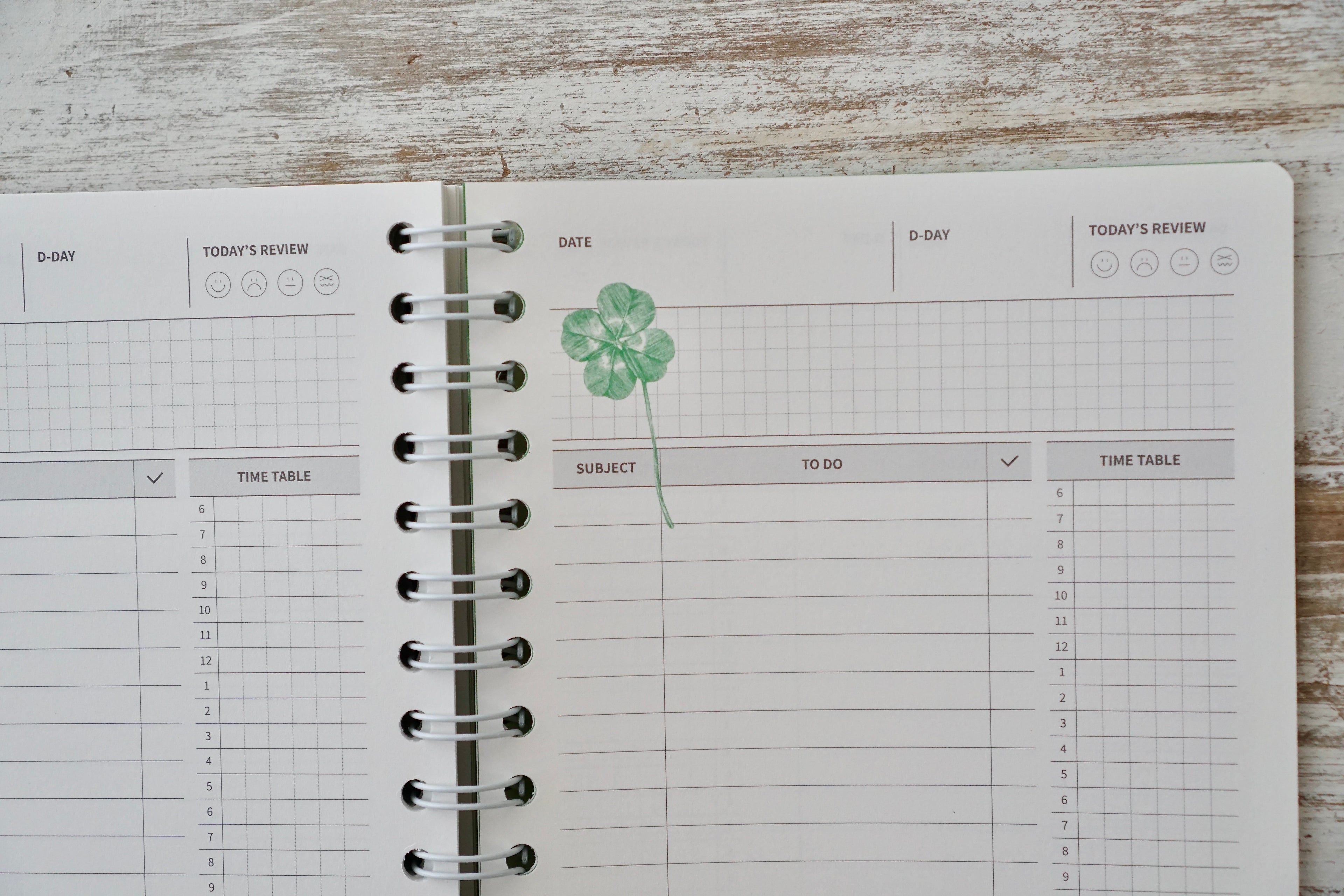 Lucky Study Planner — 6-Month A5 Study Planner with Hidden Clovers