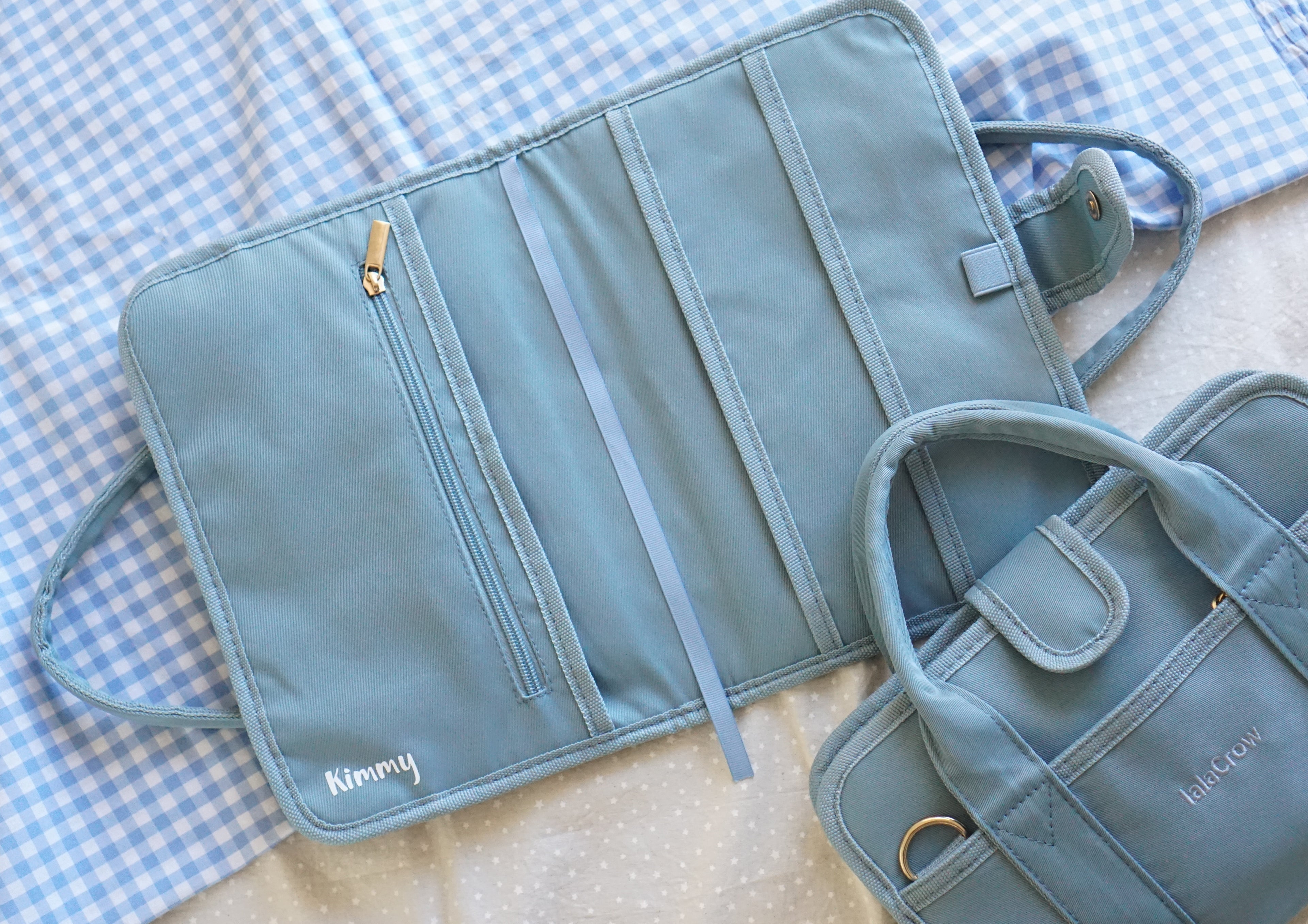 Personalised Reading Bundle - Blue Book Cover Bag & Stationery Pouch Bundle | Reader Gift