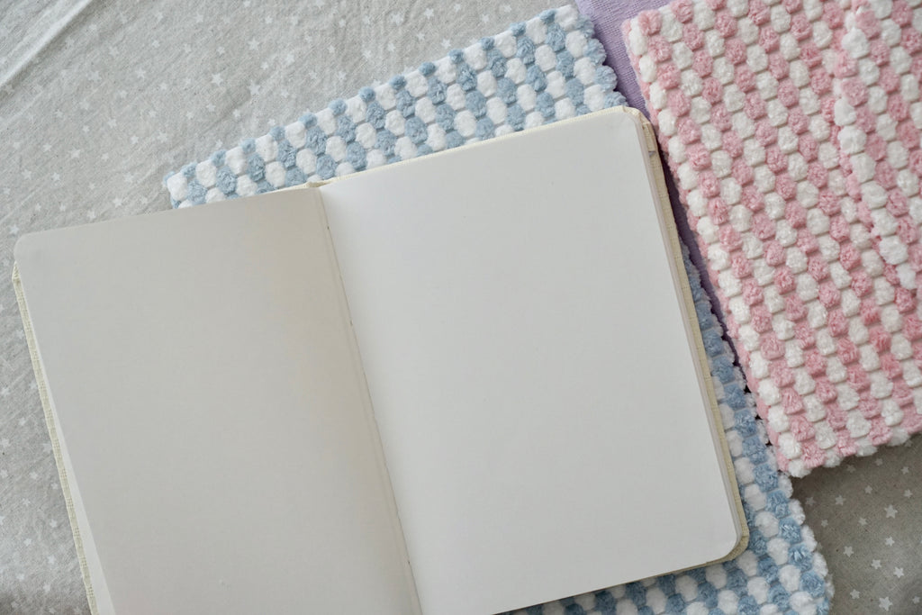 Fabric Cover Blank Notebook – Compact A5/A6 Size