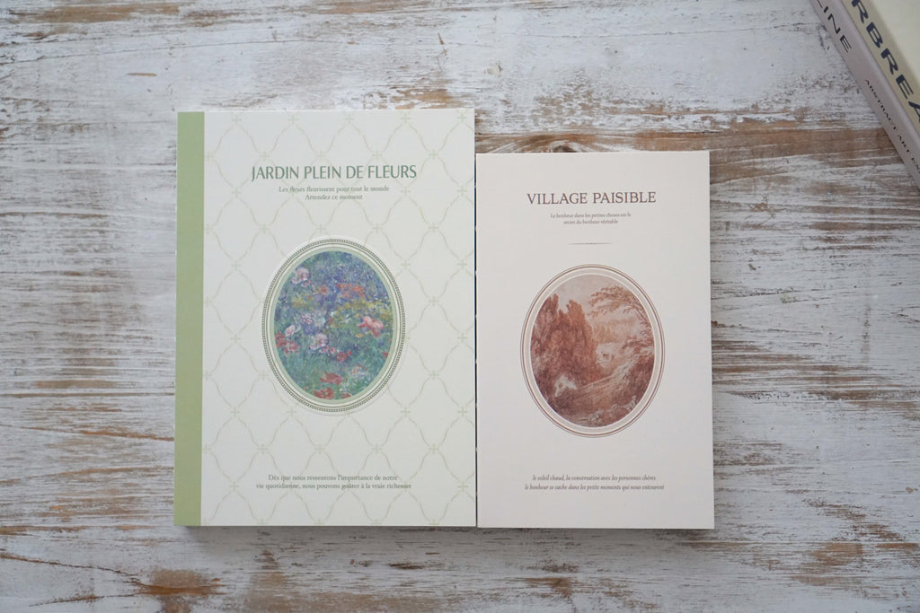 Vintage Blank Notebook Opens 180°, Unlined