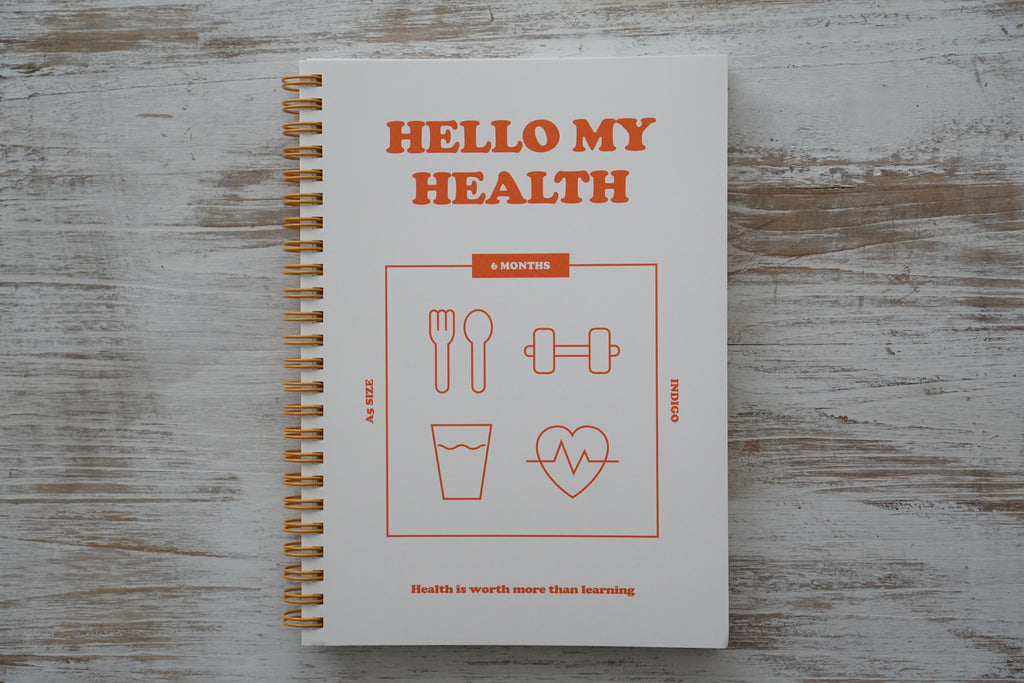 A5 Health & Wellness Journal Planner – 6-Month Meal & Body Tracking