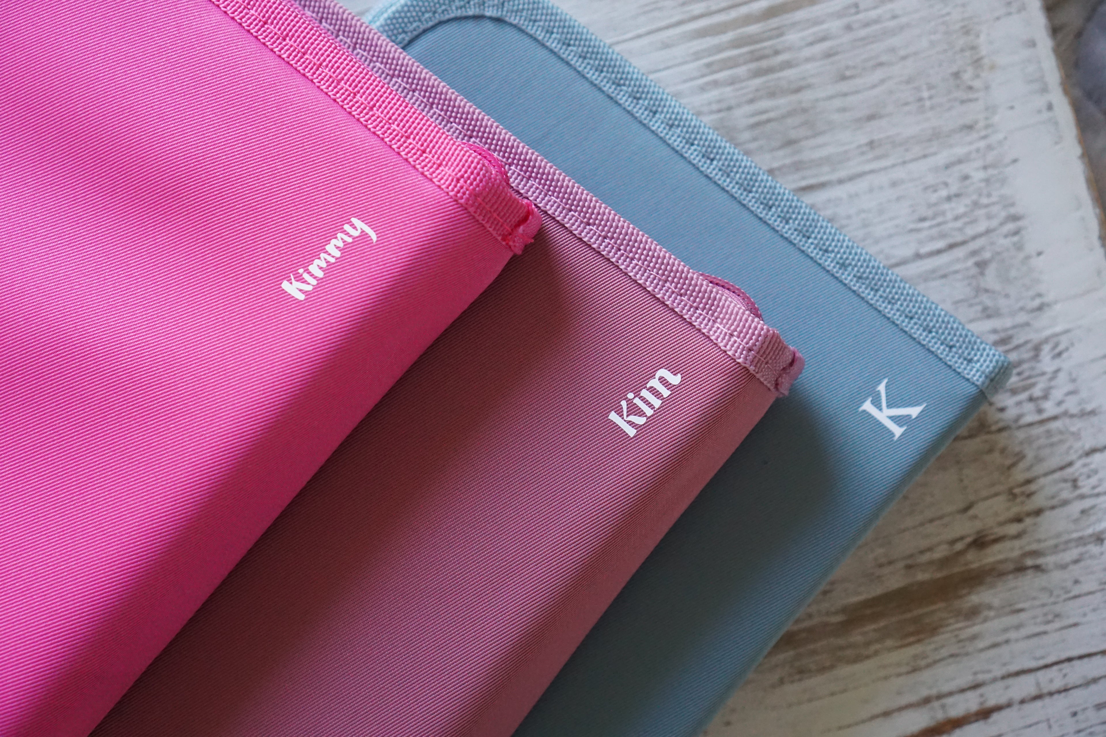 Personalised Reading Bundle | Hot Pink and Navy Blue Reading Bundle | Book Cover Bag & Stationery Pouch
