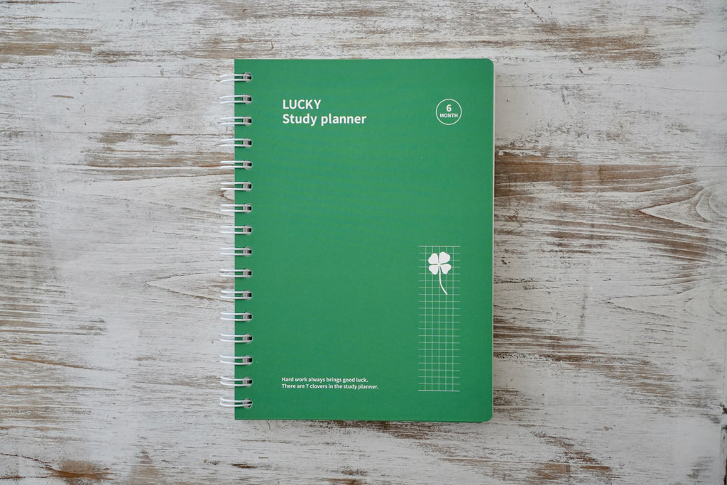 Lucky Study Planner — 6-Month A5 Study Planner with Hidden Clovers