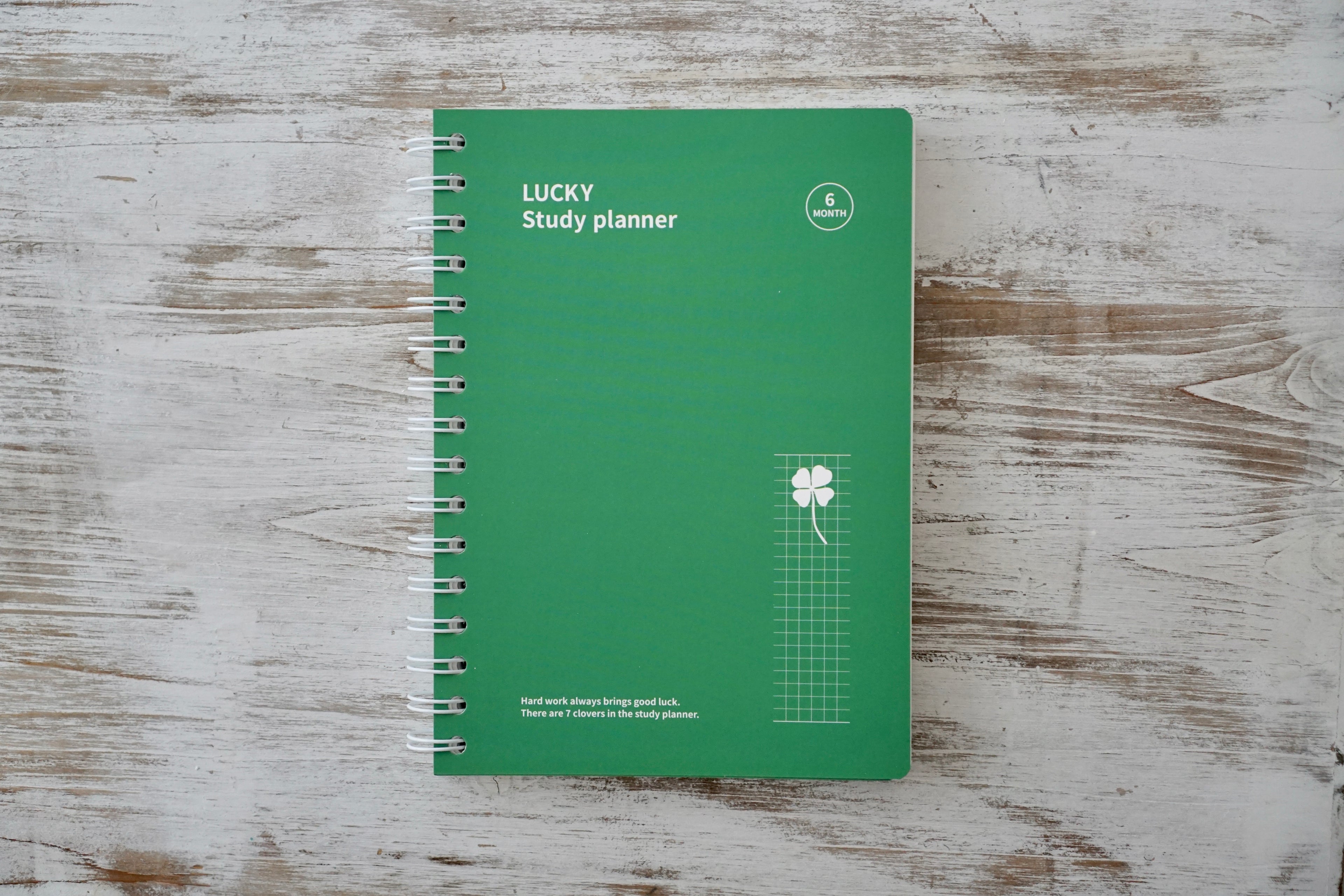 Lucky Study Planner — 6-Month A5 Study Planner with Hidden Clovers