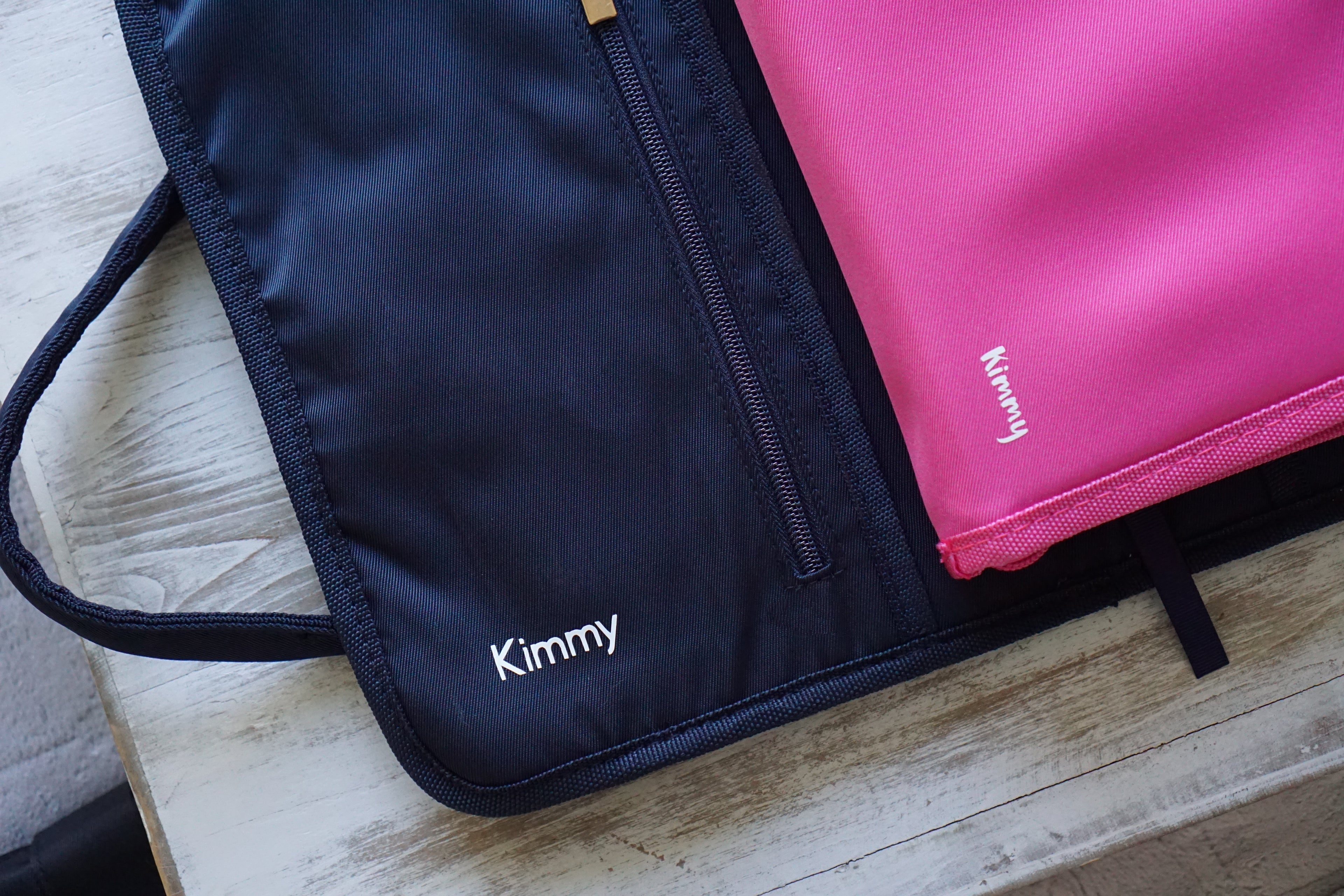 Personalised Reading Bundle | Hot Pink and Navy Blue Reading Bundle | Book Cover Bag & Stationery Pouch