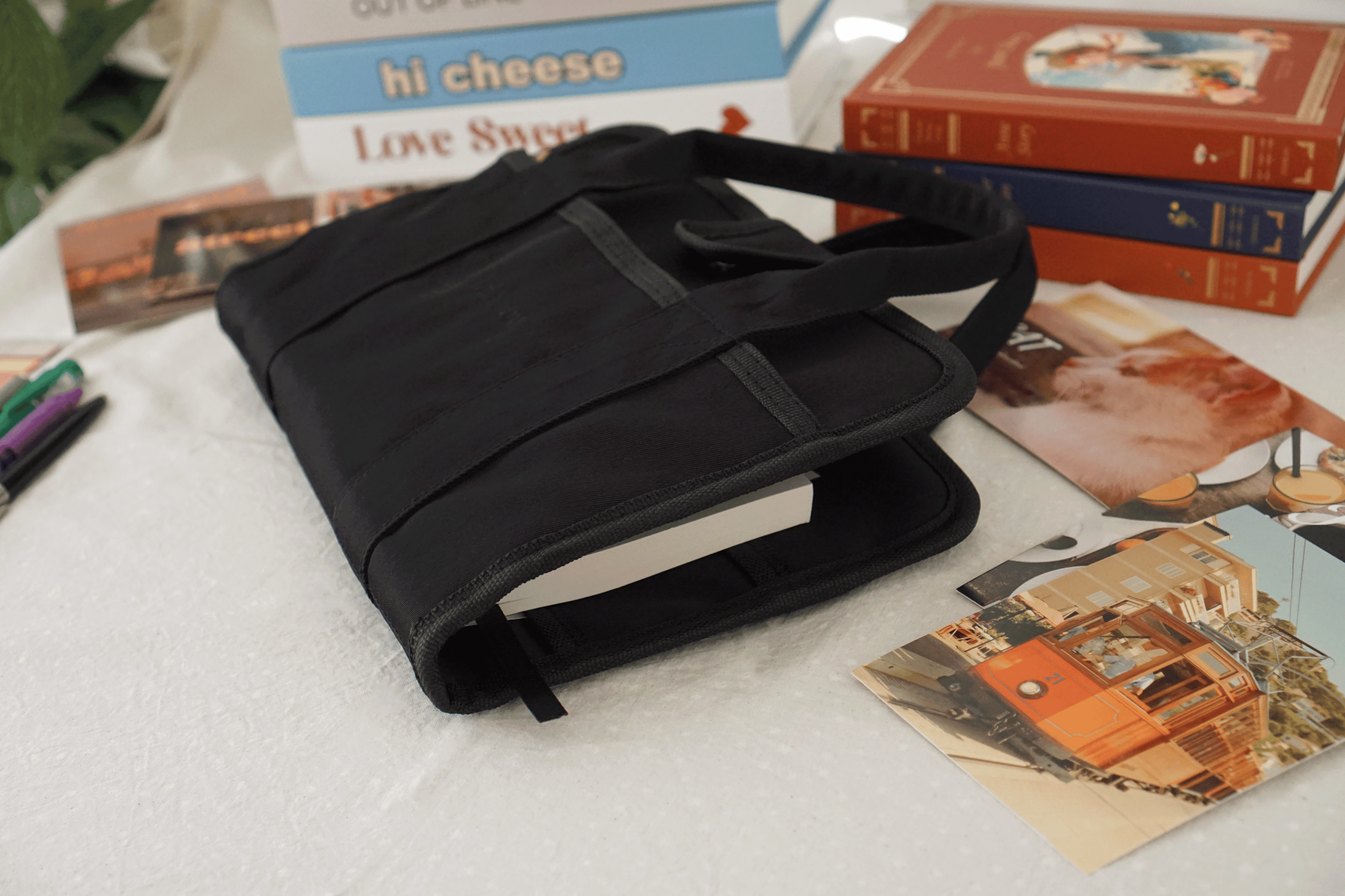 Book bag shoulder, Book bags for adults, Custom bookbag, bookish goods, Black