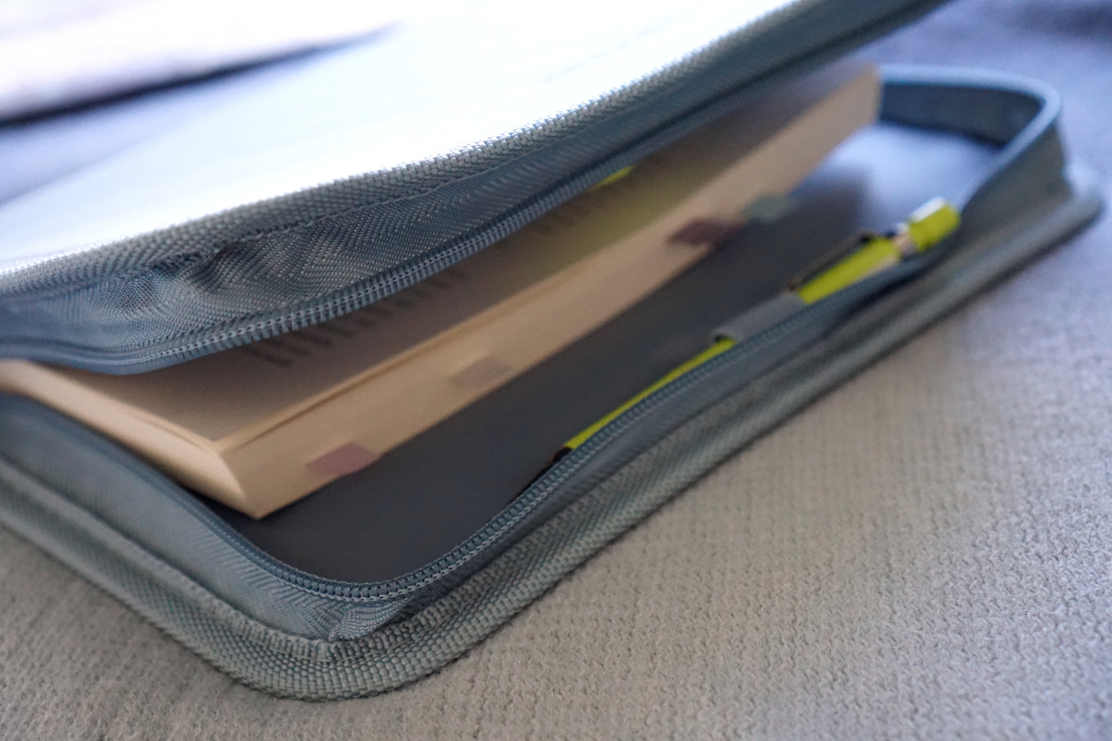 Dusty Blue Aesthetic, Minimalist Pencil Case, Water-resistant Book Pouch, Bible Study Stationery, Kindle Sleeve with Pocket, Planner Accessories Bag, Journaling Pouch, Aesthetic School Supplies, Small Book Protector, Portable Office Pouch.