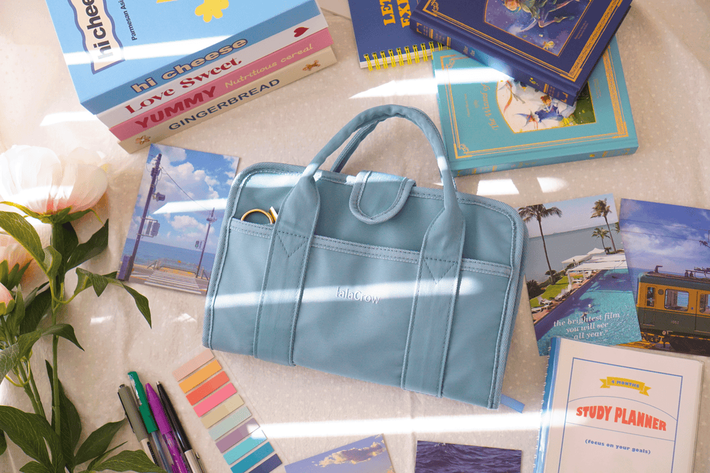 Custom Book Cover Bag with Handles  Reader Self-Care Kit Aesthetic Stationery Pouch Personalised Book Sleeve with Zipper Personalised Reading Bundle | Book Cover Bag & Stationery Pouch