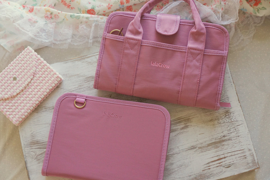 Personalised Pink Reading Bundle | Book Cover Bag & Stationery Pouch