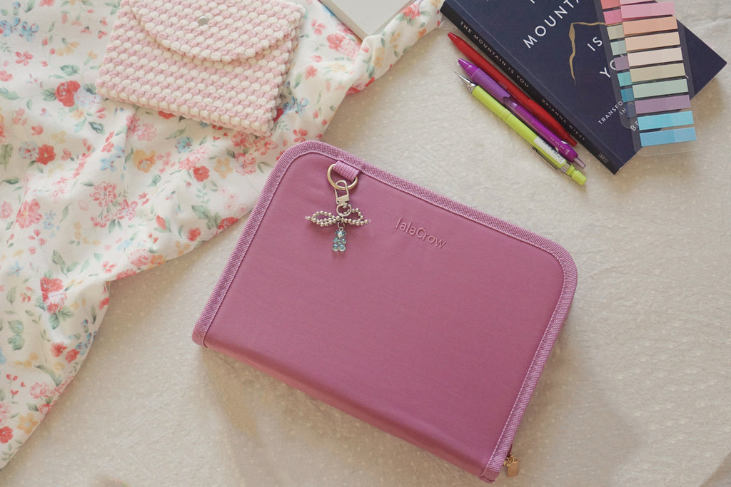 Pink Stationery Pouch, Small Book Pouch, Personalised Pencil Case, Daily Essentials Pouch, Pink Bookish Gifts, Custom Name Pouch, Aesthetic Pink Organizer, Small Book Sleeve, Reader Accessories, Pastel Pink Zip Bag, Stationery Storage.