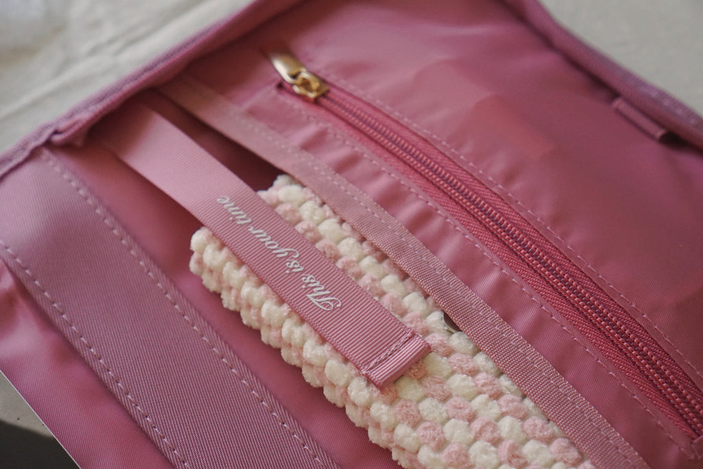 Personalised Pink Reading Bundle | Book Cover Bag & Stationery Pouch