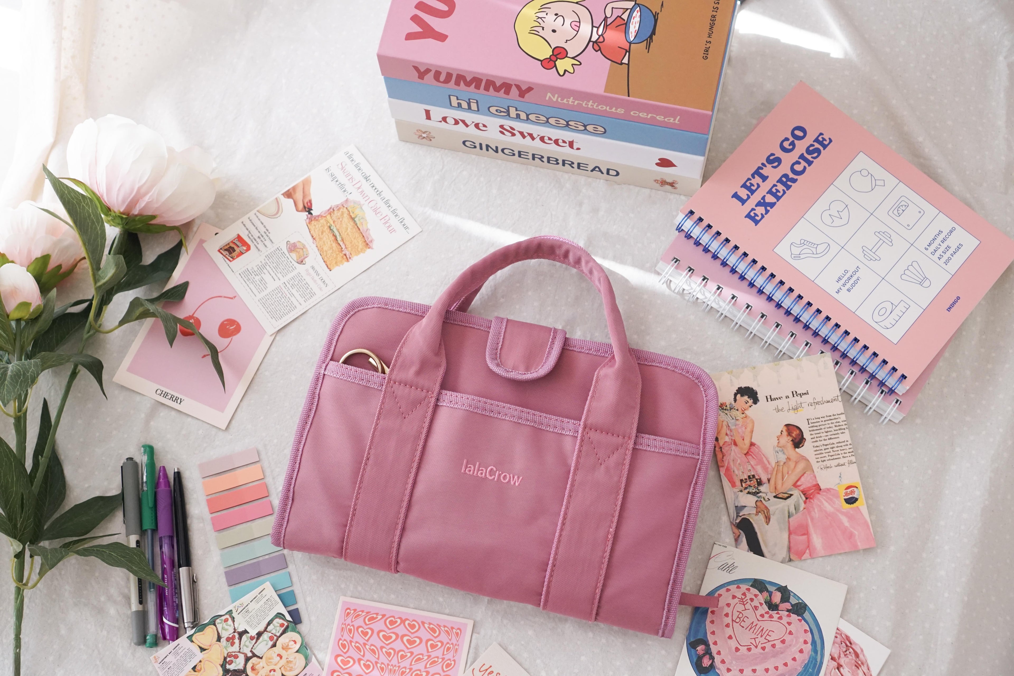 Coquette Aesthetic Book Bag, Soft Girl Stationery, Pink Desk Accessories, Kindle and Book Pouch, Bible Cover for Women, Preppy Reading Kit, Annotation Kit Pouch, Protective Book Carrier, Self-Care Rituals, Aesthetic Study Supplies, Pastel Pink Gift Ideas.