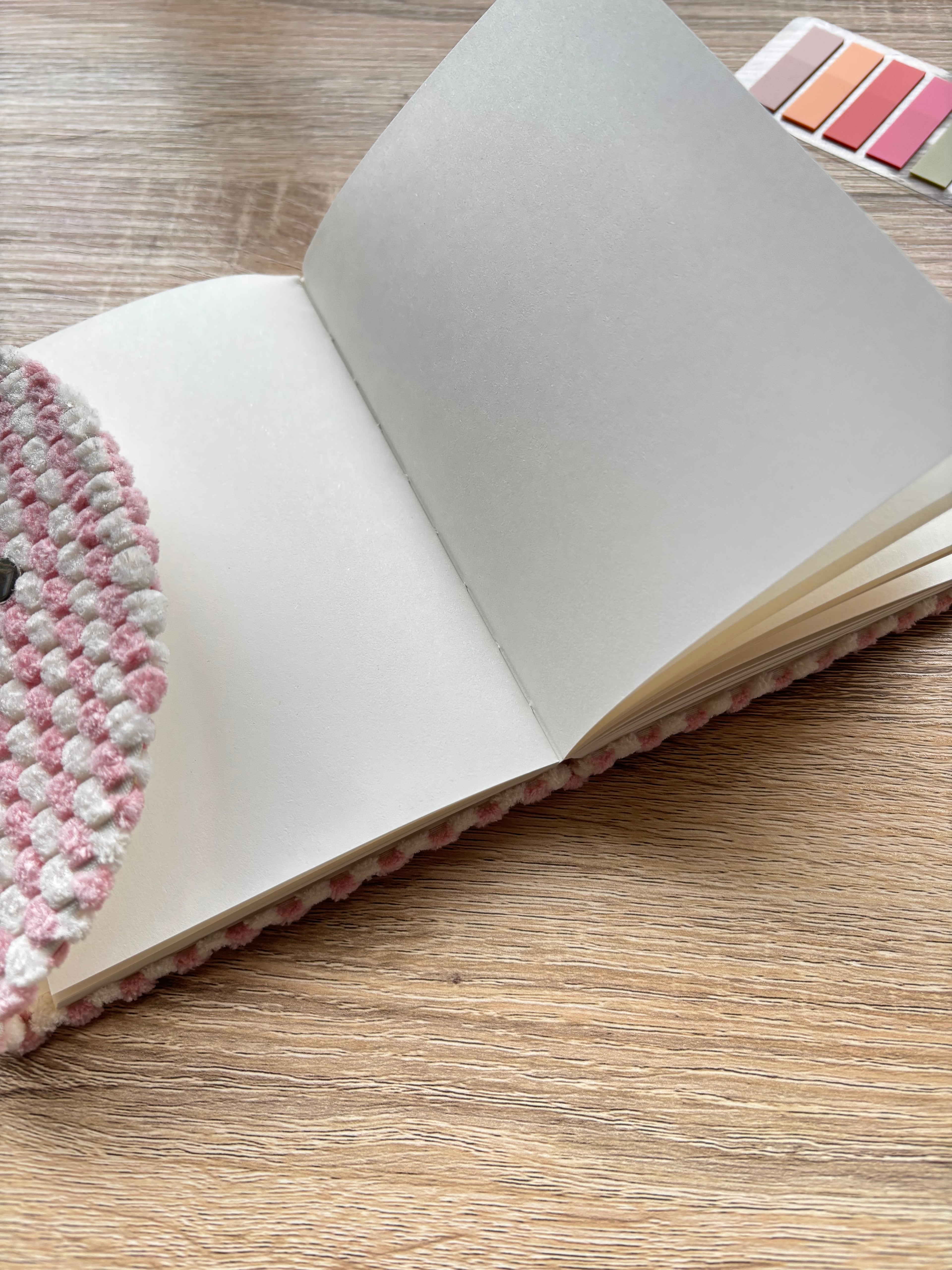 Fabric Cover Blank Notebook – Compact A5/A6 Size