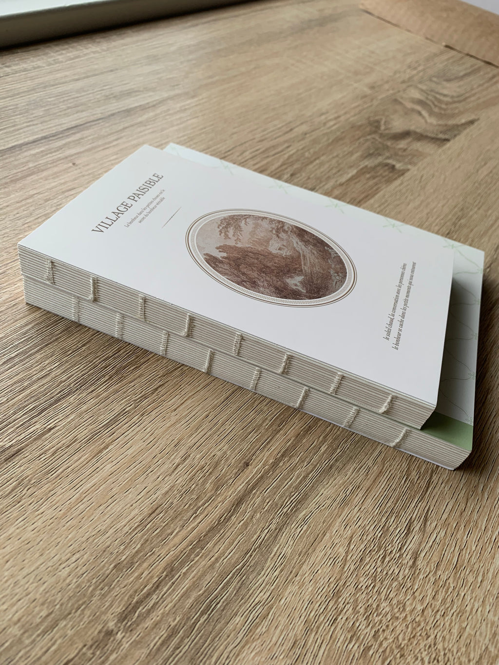 Vintage Blank Notebook Opens 180°, Unlined